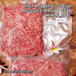 Australia beef mince 85CL Anggana's BURGER PATTY PLAIN (unseasoned) WAGYU frozen price for 300g 2pcs